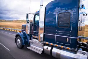 semi truck on the road